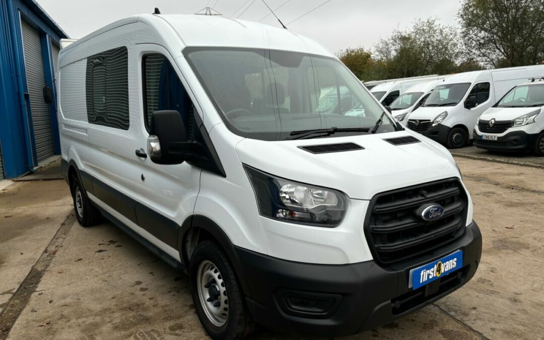 2020/70 FORD TRANSIT 350 LEADER CREW VAN L3 H2 2.0 TDCI 130 BHP **ULEZ COMPLIANT & A/C**