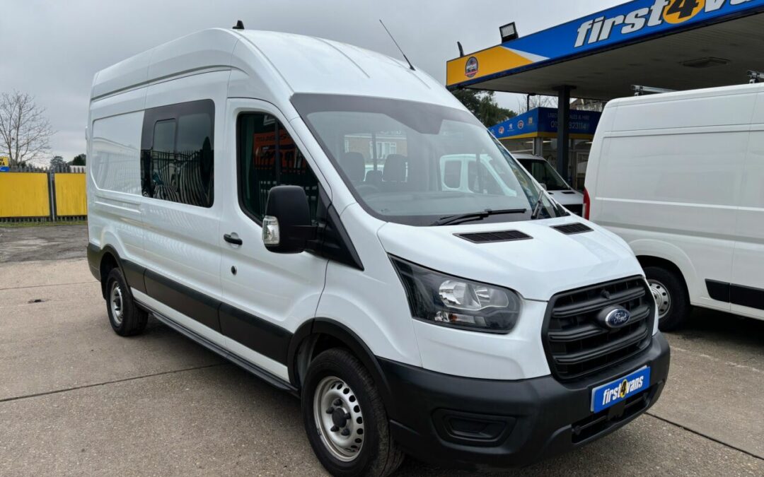 2021/21 FORD TRANSIT 350 LEADER CREW VAN L3 H3 2.0 TDCI 130 BHP **ULEZ COMPLIANT & A/C**